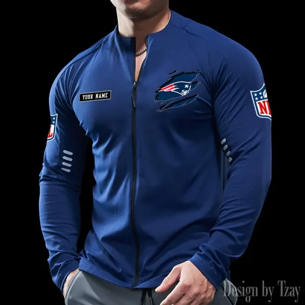 New England Patriots Cycling Men Jersey Long Sleeve Thin Trending 2025 SPTCMJST022 - Image 3