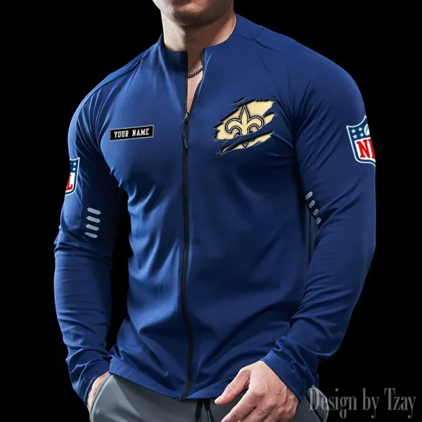 New Orleans Saints Cycling Men Jersey Long Sleeve Thin Trending 2025 SPTCMJST023 - Image 2
