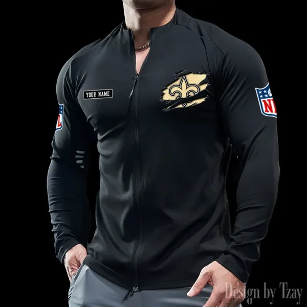 New Orleans Saints Cycling Men Jersey Long Sleeve Thin Trending 2025 SPTCMJST023 - Image 3