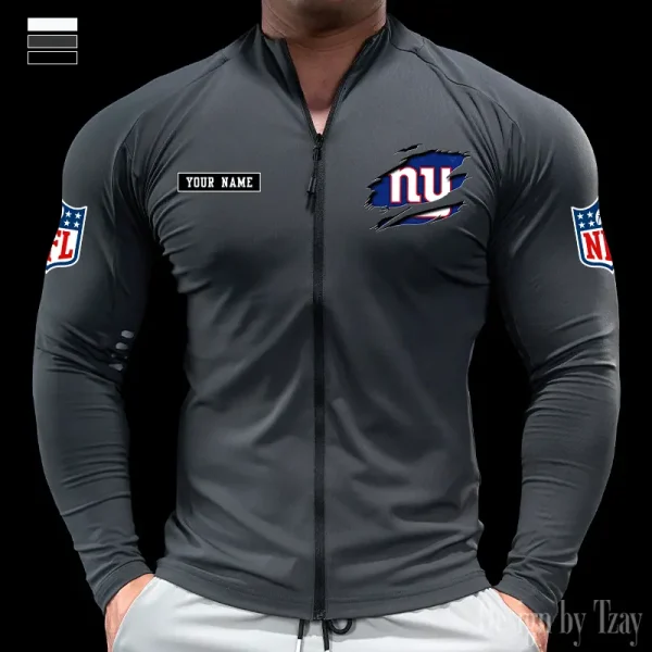 New York Giants Cycling Men Jersey Long Sleeve Thin Trending 2025 SPTCMJST024