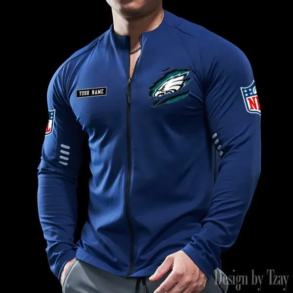 Philadelphia Eagles Cycling Men Jersey Long Sleeve Thin Trending 2025 SPTCMJST026
