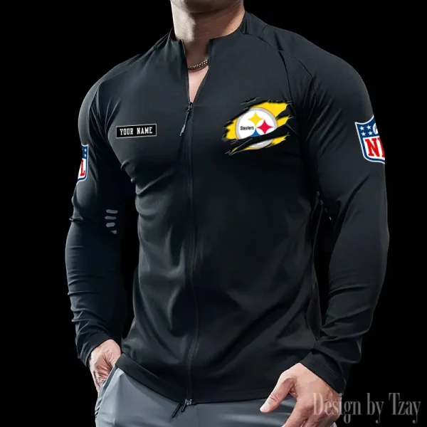 Pittsburgh Steelers Cycling Men Jersey Long Sleeve Thin Trending 2025 SPTCMJST027