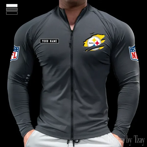 Pittsburgh Steelers Cycling Men Jersey Long Sleeve Thin Trending 2025 SPTCMJST027 - Image 4