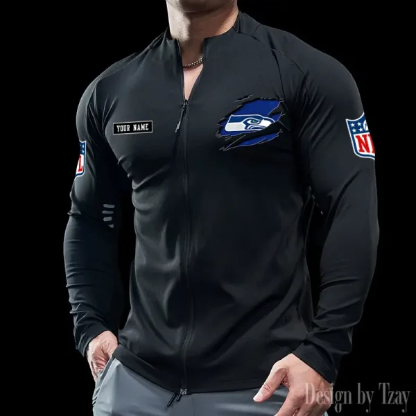 Seattle Seahawks Cycling Men Jersey Long Sleeve Thin Trending 2025 SPTCMJST029 - Image 4