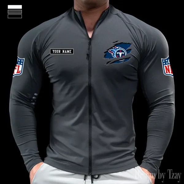 Tennessee Titans Cycling Men Jersey Long Sleeve Thin Trending 2025 SPTCMJST031 - Image 2