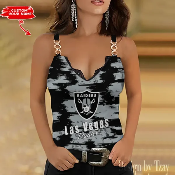 Las Vegas Raiders Women’s Chain Straps Tank Top SPTWCSTT155