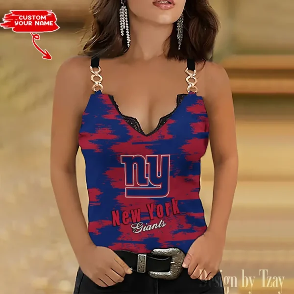 New York Giants Women’s Chain Straps Tank Top SPTWCSTT162