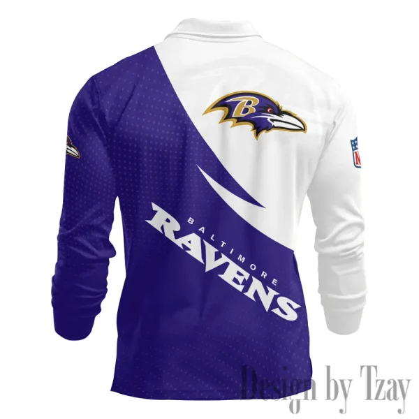 Baltimore Ravens Fashion Men's Business Long Sleeve T-Shirt SPTLSPS362 - Image 3