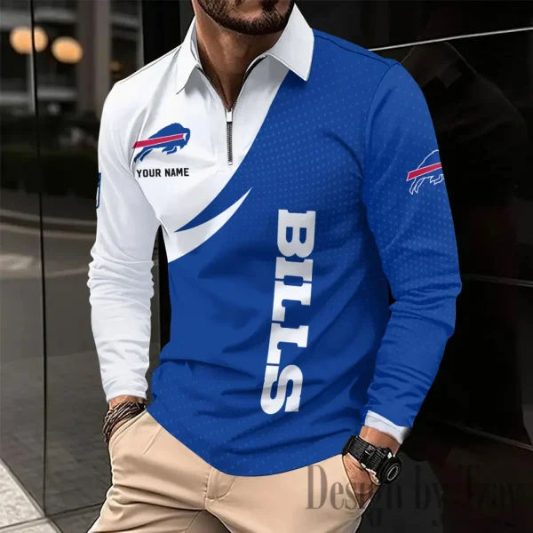 Buffalo Bills Fashion Men's Business Long Sleeve T-Shirt SPTLSPS363
