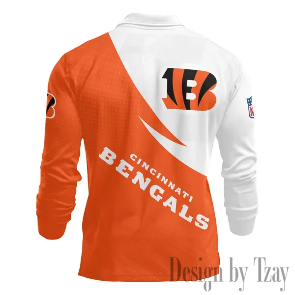 Cincinnati Bengals Fashion Men's Business Long Sleeve T-Shirt SPTLSPS366 - Image 3