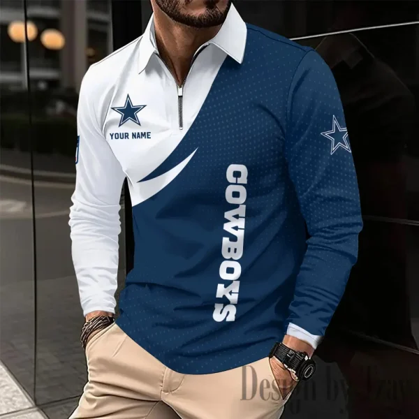 Dallas Cowboys Fashion Men's Business Long Sleeve T-Shirt SPTLSPS368 - Image 2