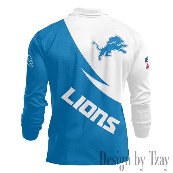 Detroit Lions Fashion Men's Business Long Sleeve T-Shirt SPTLSPS370 - Image 3