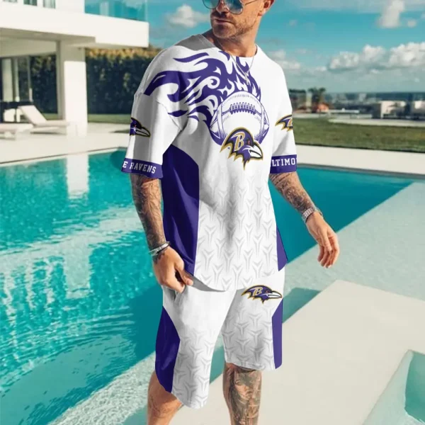 Baltimore Ravens Limited Edition Summer Collection T-shirt And Shorts Set AZTS1527