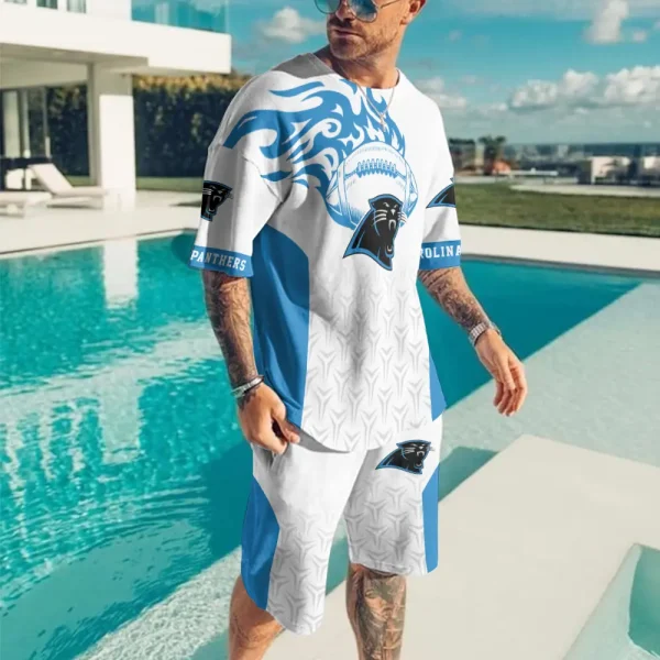 Carolina Panthers Limited Edition Summer Collection T-shirt And Shorts Set AZTS1529