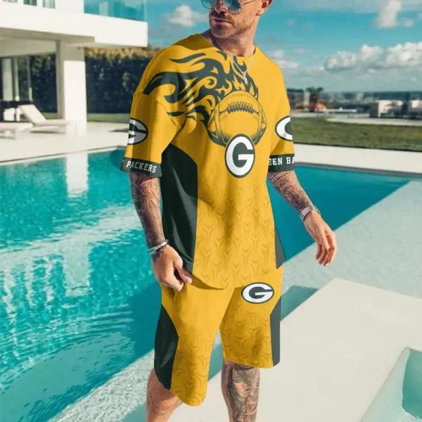 Green Bay Packers Limited Edition Summer Collection T-shirt And Shorts Set AZTS1531