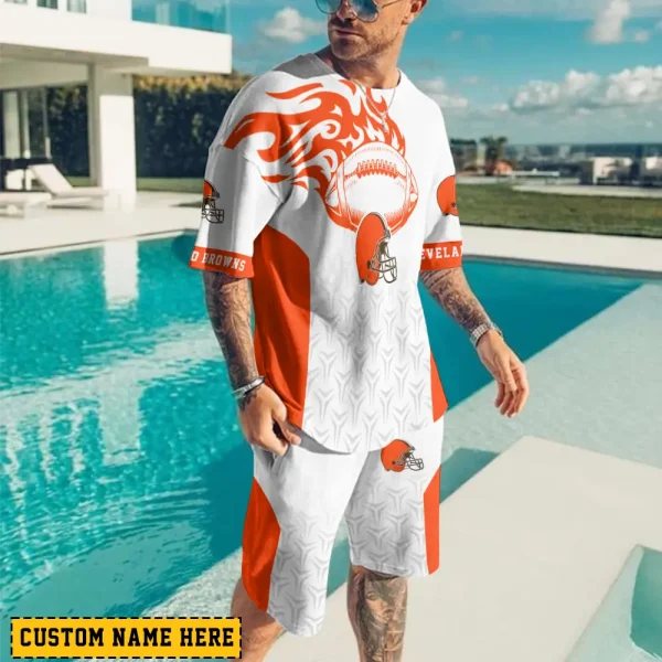 Cleveland Browns Limited Edition Summer Collection T-shirt And Shorts Set AZTS1533