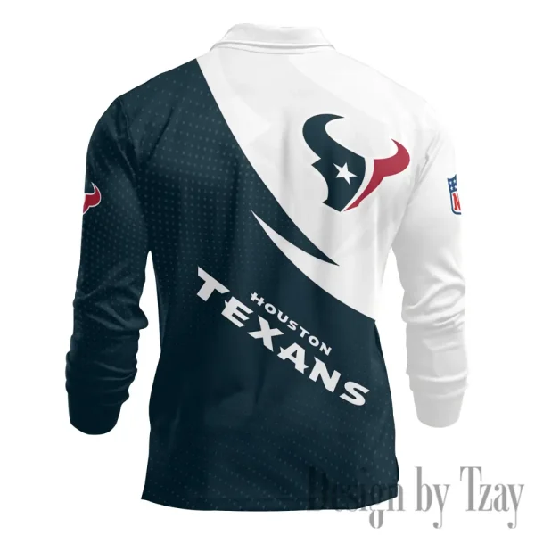 Houston Texans Fashion Men's Business Long Sleeve T-Shirt SPTLSPS372 - Image 3