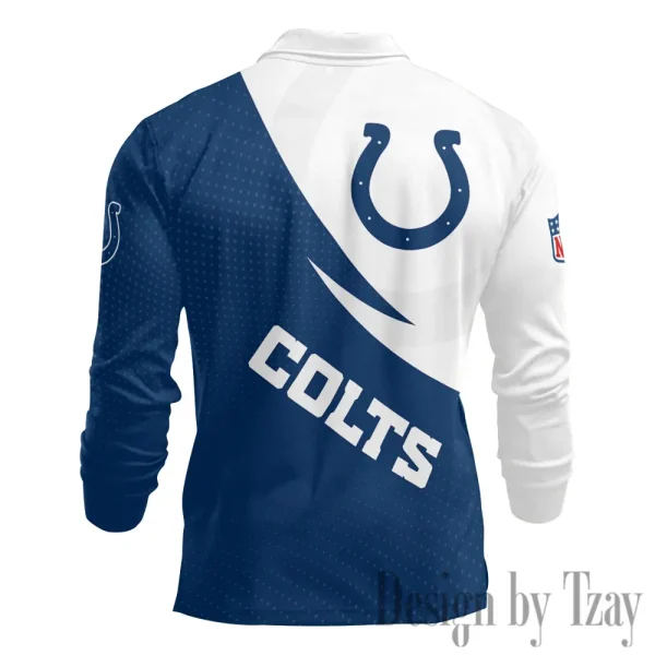 Indianapolis Colts Fashion Men's Business Long Sleeve T-Shirt SPTLSPS373 - Image 3
