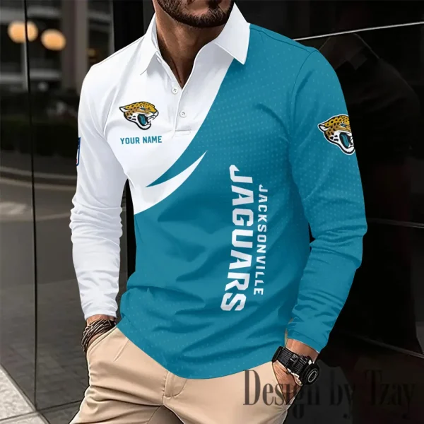 Jacksonville Jaguars Fashion Men's Business Long Sleeve T-Shirt SPTLSPS374