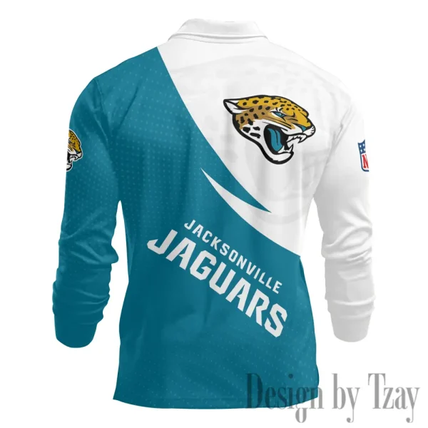 Jacksonville Jaguars Fashion Men's Business Long Sleeve T-Shirt SPTLSPS374 - Image 3