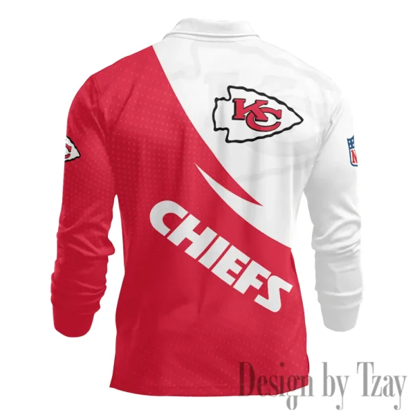 Kansas City Chiefs Fashion Men's Business Long Sleeve T-Shirt SPTLSPS375 - Image 3
