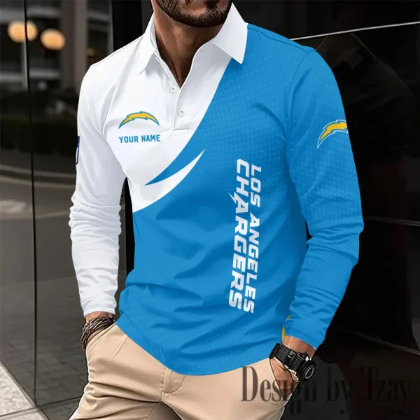 Los Angeles Chargers Fashion Men's Business Long Sleeve T-Shirt SPTLSPS377