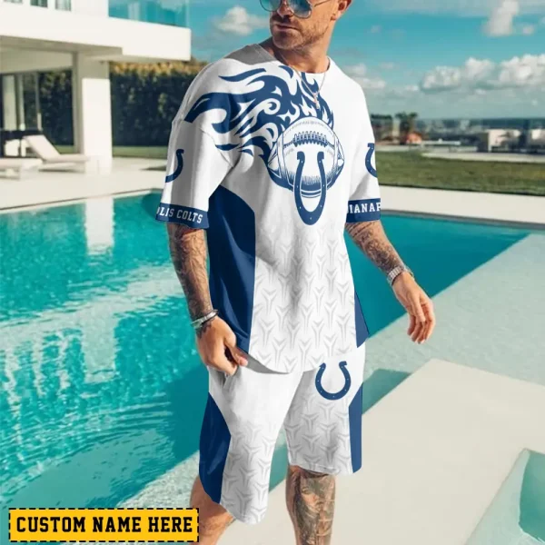 Indianapolis Colts Limited Edition Summer Collection T-shirt And Shorts Set AZTS1538