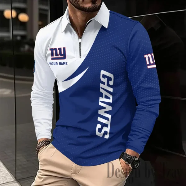 New York Giants Fashion Men's Business Long Sleeve T-Shirt SPTLSPS383