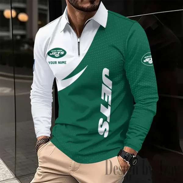 New York Jets Fashion Men's Business Long Sleeve T-Shirt SPTLSPS384