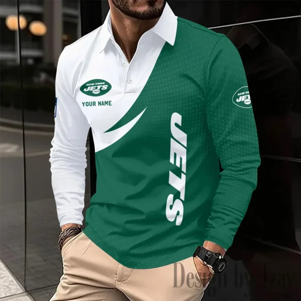 New York Jets Fashion Men's Business Long Sleeve T-Shirt SPTLSPS384 - Image 2