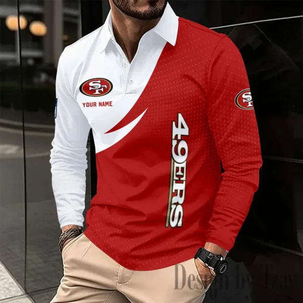 San Francisco 49ers Fashion Men's Business Long Sleeve T-Shirt SPTLSPS387