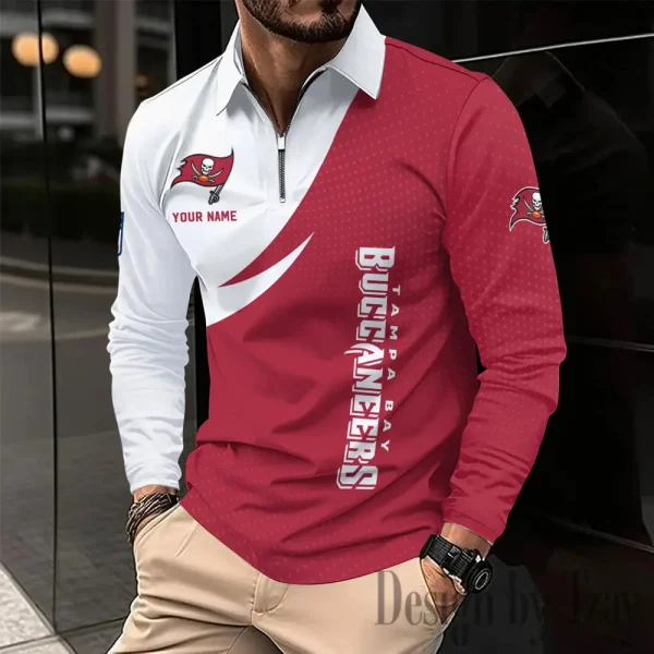 Tampa Bay Buccaneers Fashion Men's Business Long Sleeve T-Shirt SPTLSPS389 - Image 2