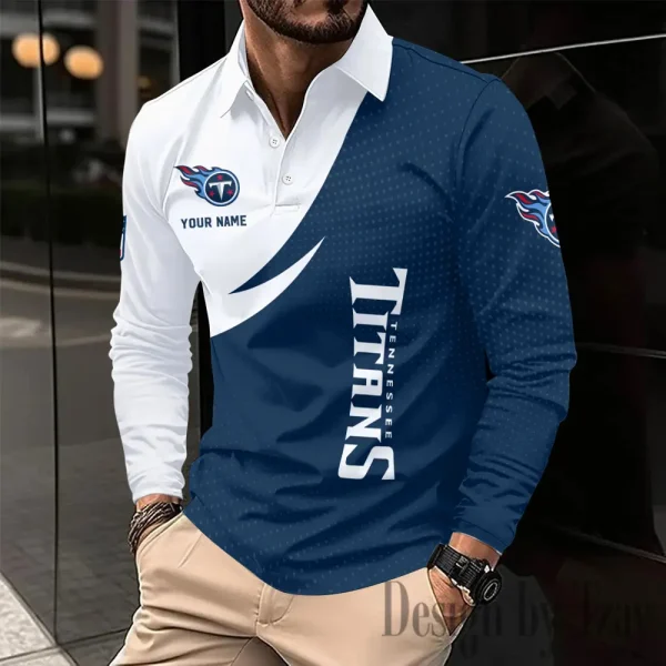 Tennessee Titans Fashion Men's Business Long Sleeve T-Shirt SPTLSPS390