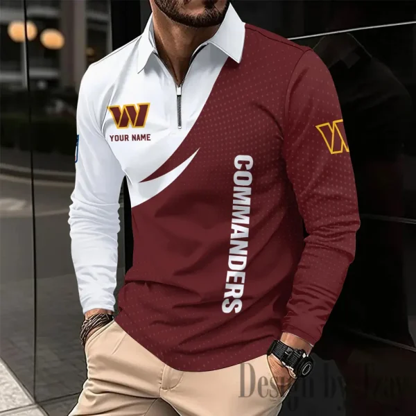 Washington Commanders Fashion Men's Business Long Sleeve T-Shirt SPTLSPS391 - Image 2