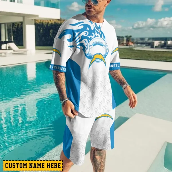 Los Angeles Chargers Limited Edition Summer Collection T-shirt And Shorts Set AZTS1543