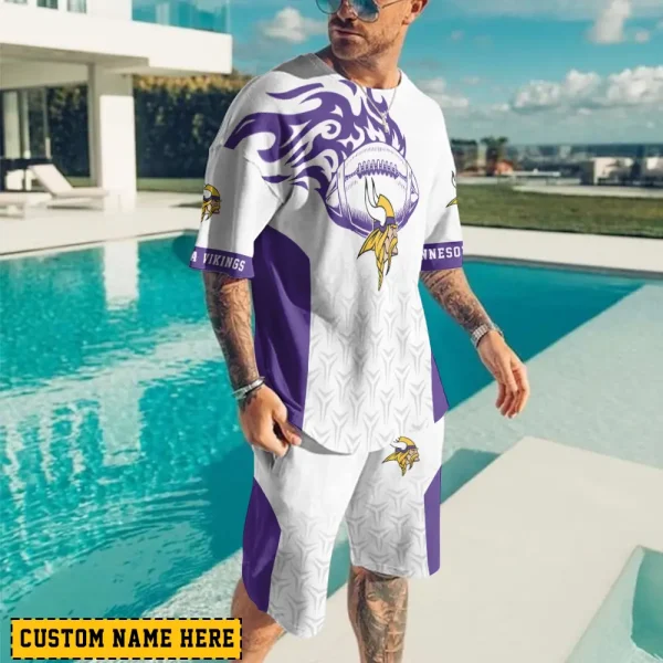 Minnesota Vikings Limited Edition Summer Collection T-shirt And Shorts Set AZTS1546
