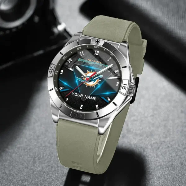 Miami Dolphins Analog Wrist Watch WINWATL10365 - Image 5