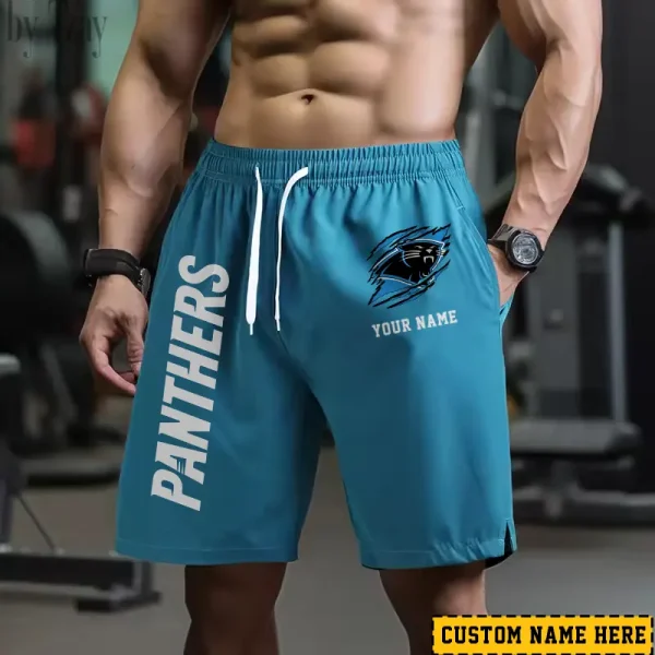 Carolina Panthers Men's Shorts Badminton Sports Shorts Summer SPTMBSS005 - Image 4