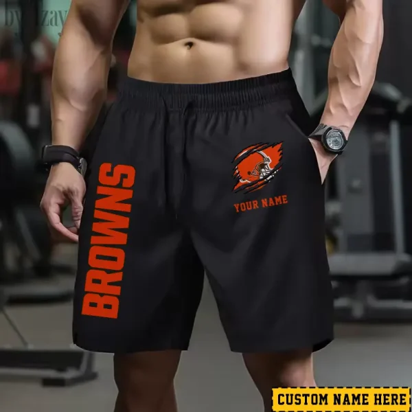 Cleveland Browns Men's Shorts Badminton Sports Shorts Summer SPTMBSS008 - Image 2