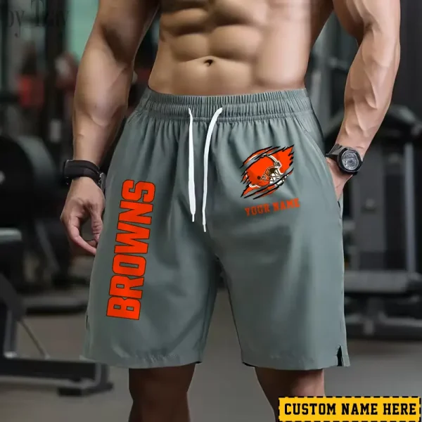 Cleveland Browns Men's Shorts Badminton Sports Shorts Summer SPTMBSS008