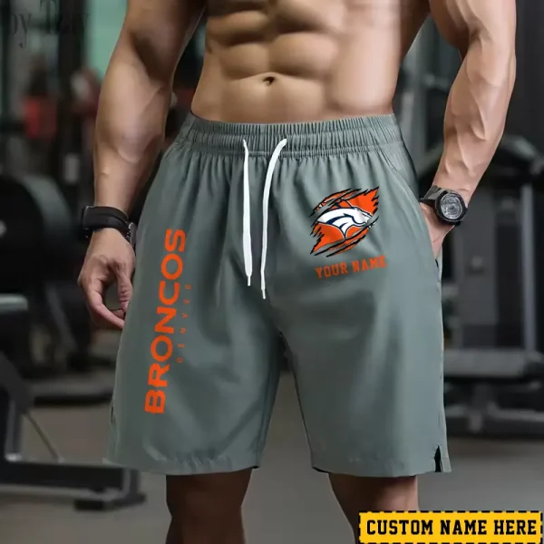 Denver Broncos Men's Shorts Badminton Sports Shorts Summer SPTMBSS010 - Image 4