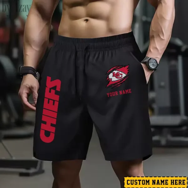 Kansas City Chiefs Men's Shorts Badminton Sports Shorts Summer SPTMBSS016