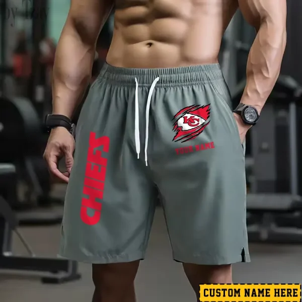 Kansas City Chiefs Men's Shorts Badminton Sports Shorts Summer SPTMBSS016 - Image 2