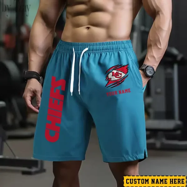 Kansas City Chiefs Men's Shorts Badminton Sports Shorts Summer SPTMBSS016 - Image 3