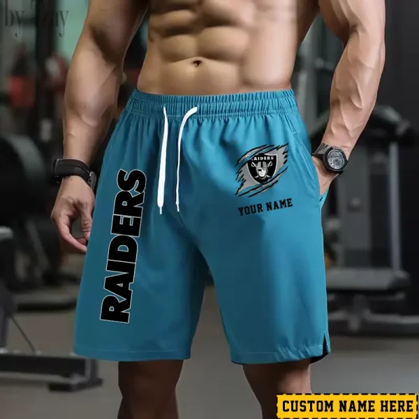 Las Vegas Raiders Men's Shorts Badminton Sports Shorts Summer SPTMBSS017 - Image 4