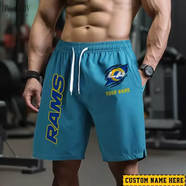 Los Angeles Rams Men's Shorts Badminton Sports Shorts Summer SPTMBSS019 - Image 2