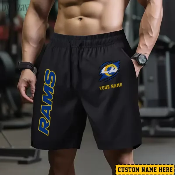 Los Angeles Rams Men's Shorts Badminton Sports Shorts Summer SPTMBSS019 - Image 3