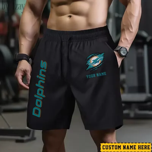 Miami Dolphins Men's Shorts Badminton Sports Shorts Summer SPTMBSS020 - Image 2