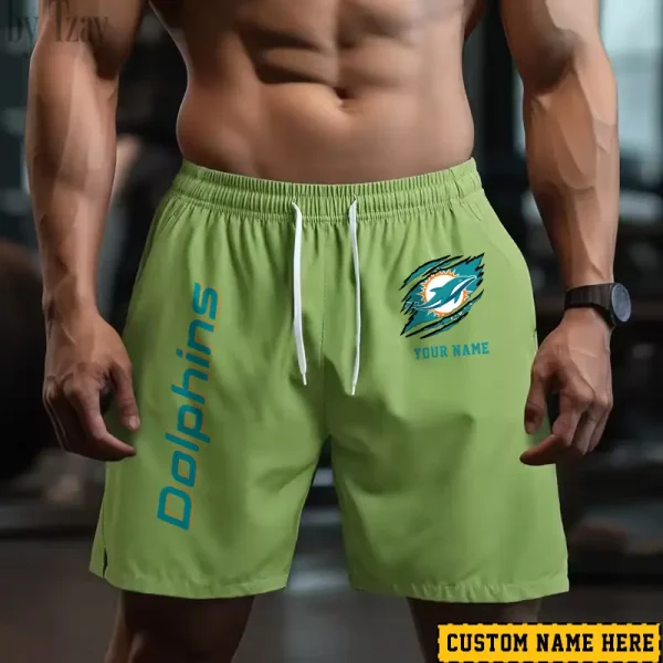 Miami Dolphins Men's Shorts Badminton Sports Shorts Summer SPTMBSS020 - Image 3