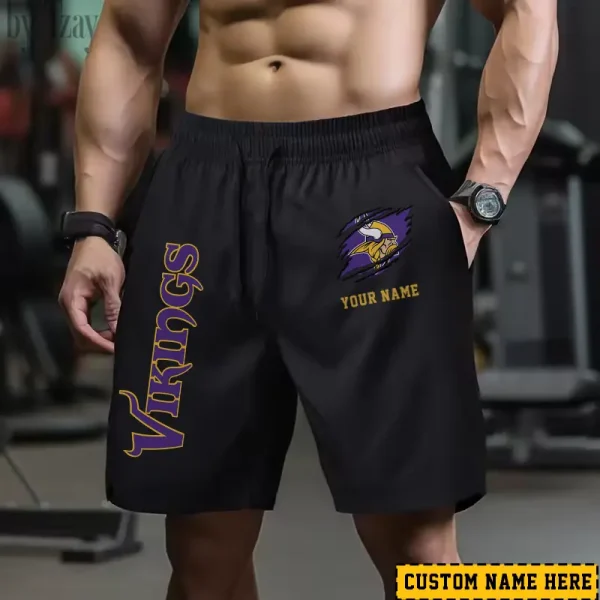 Minnesota Vikings Men's Shorts Badminton Sports Shorts Summer SPTMBSS021 - Image 2